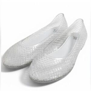 Wild fable Women's transparent jelly ballet flats size 11 new
